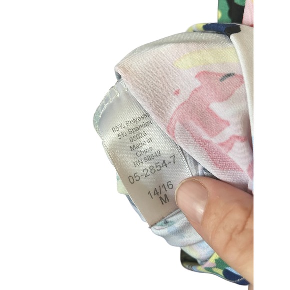 Elos Women's Floral Print Sleeveless Maxi Dress White Pink Blue Yellow Size M - Picture 4 of 5